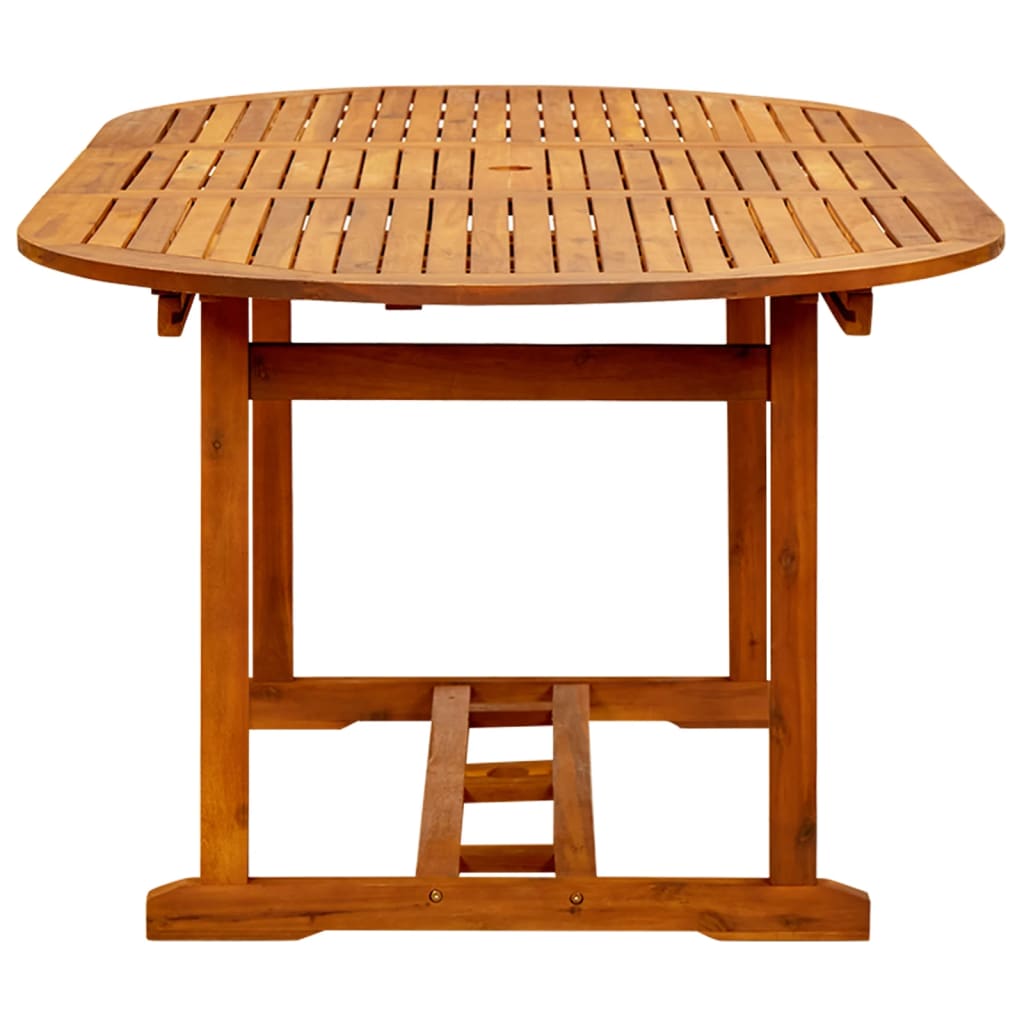 vidaXL Τραπέζι Κήπου (150-200) x 100 x 75 εκ. από Μασίφ Ξύλο Ακακίας