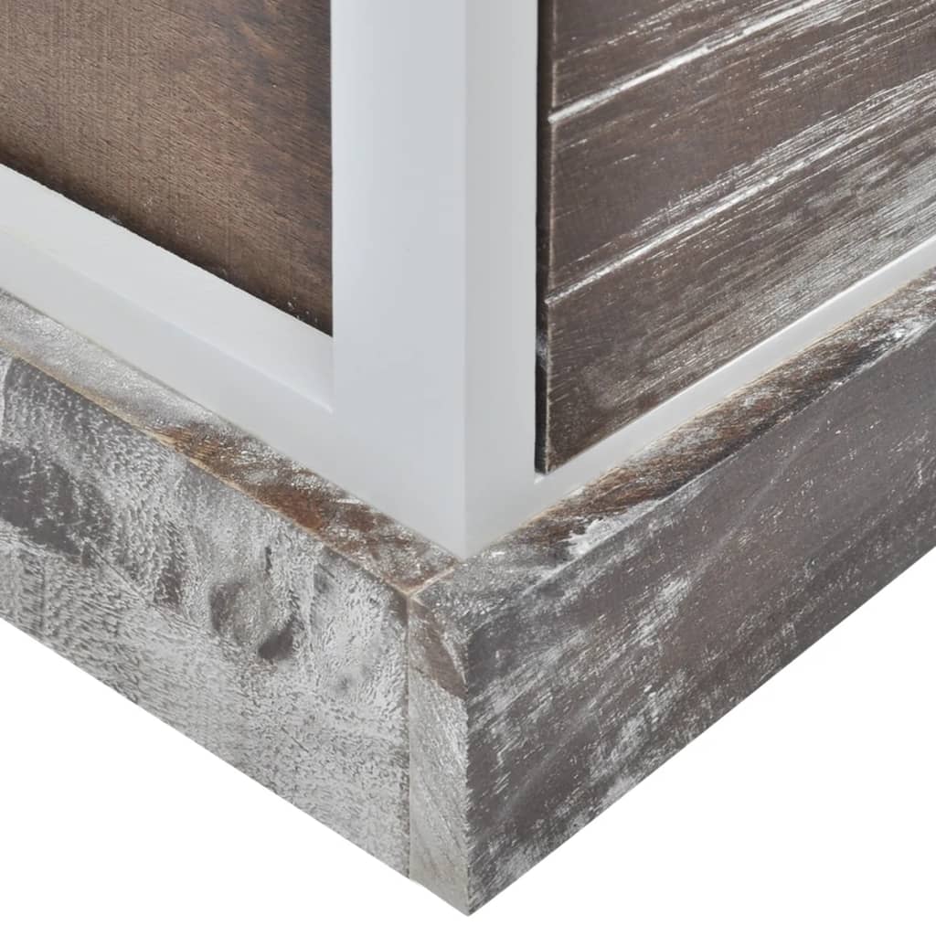 vidaXL Κομοδίνα 2 τεμ. Καφέ και Λευκό