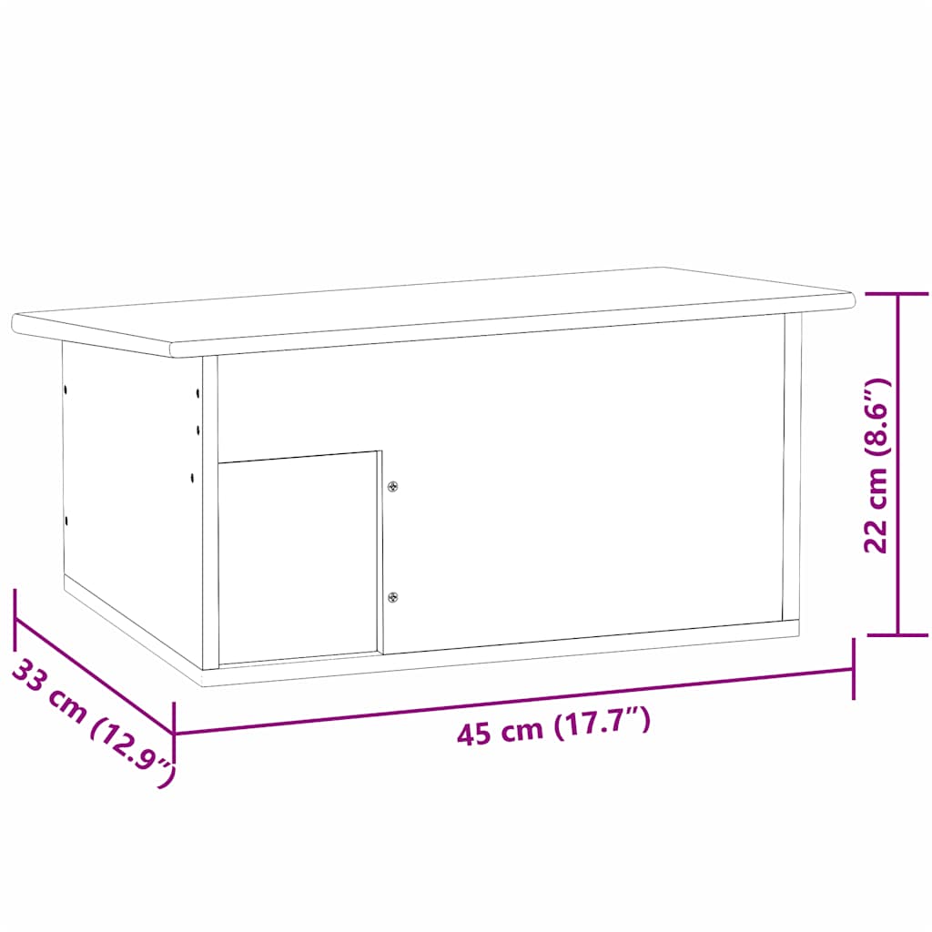 vidaXL Σπίτι Σκαντζόχοιρου 45 x 33 x 22 εκ. Ξύλινο