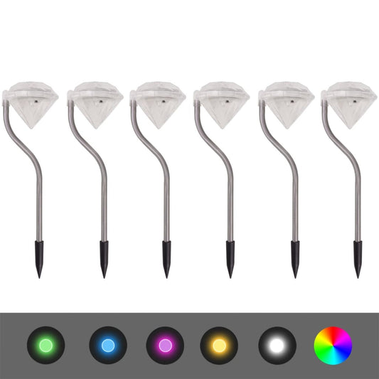 vidaXL Φωτιστικά Κήπου Ηλιακά LED 6 τεμ. 9 x 7,8 x 29,5 εκ.