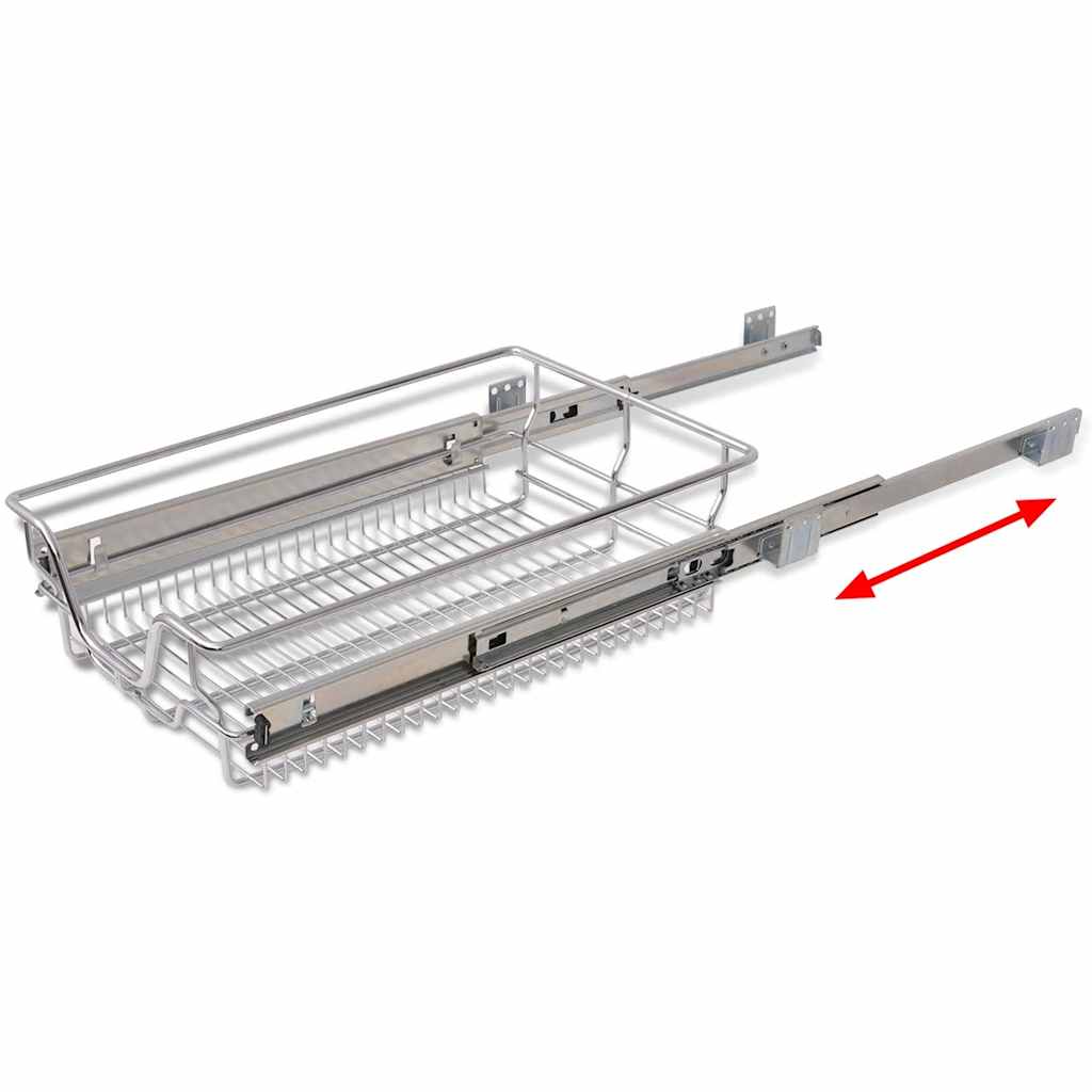 vidaXL Συρτάρια - Καλάθια Συρμάτινα 2 τεμ. Aσημί 400 χιλ.