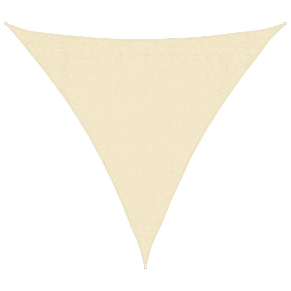 vidaXL Πανί Σκίασης Τριγωνικό Κρεμ 3,6 x 3,6 x 3,6 μ. από HDPE