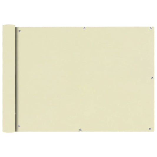 vidaXL Διαχωριστικό Βεράντας Κρεμ 75 x 400 εκ. από Ύφασμα Oxford