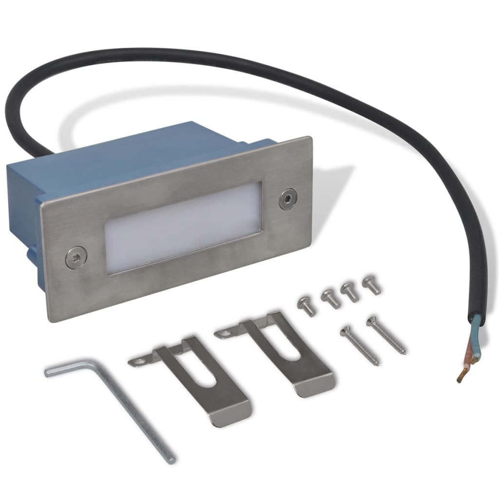 vidaXL Φωτιστικά Σκάλας Χωνευτά 6 Τεμ. 44 x 111 x 56 χιλ.