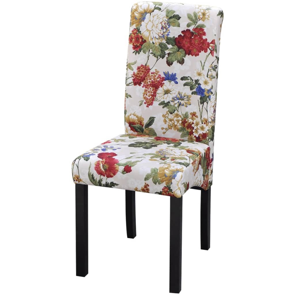 vidaXL Καρέκλες Τραπεζαρίας 6 τεμ. Πολύχρωμες Υφασμάτινες