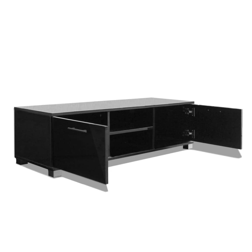vidaXL Έπιπλο Τηλεόρασης Γυαλιστερό Μαύρο 120 x 40,5 x 35 εκ.
