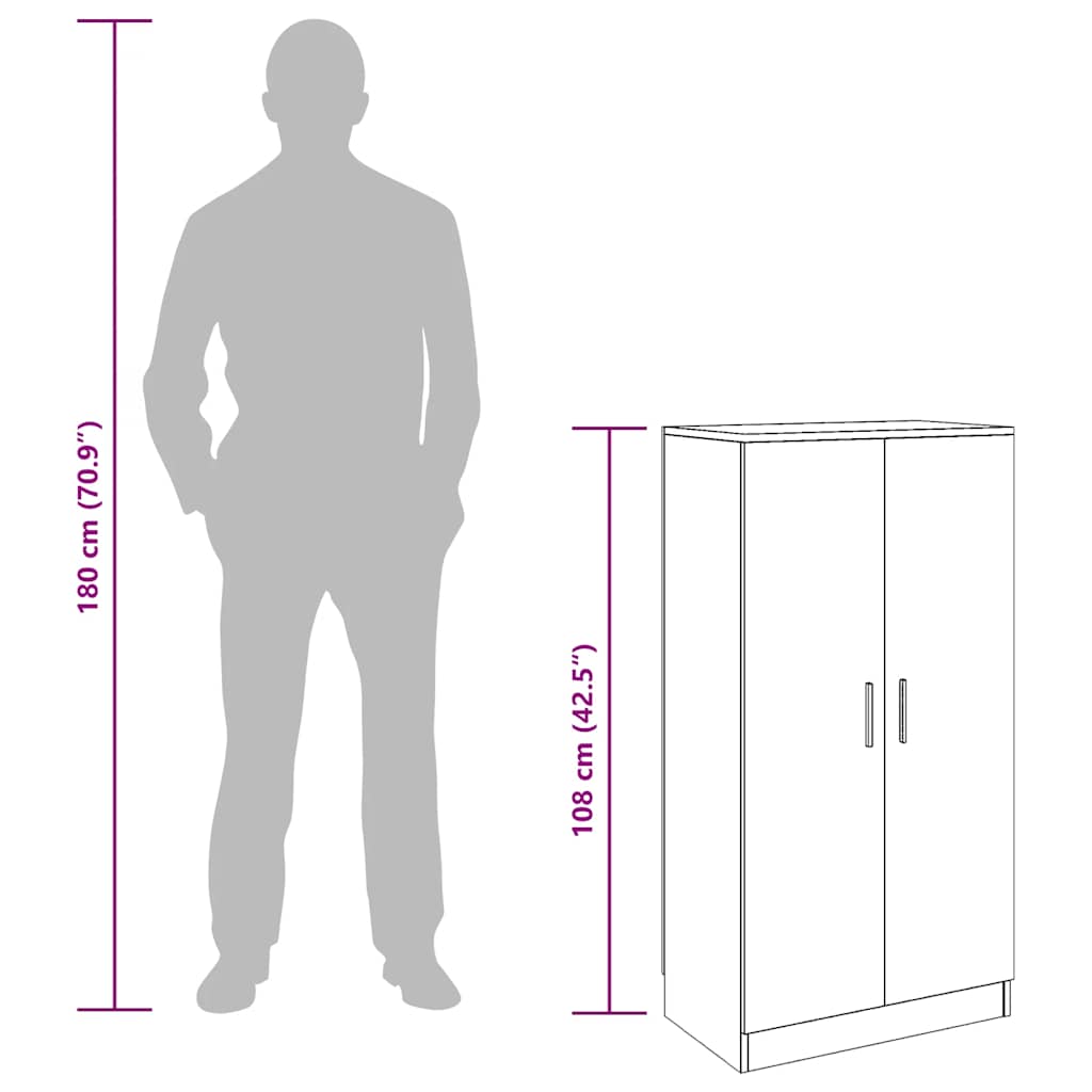 vidaXL Παπουτσοθήκη με 7 Ράφια Χρώμα Δρυς