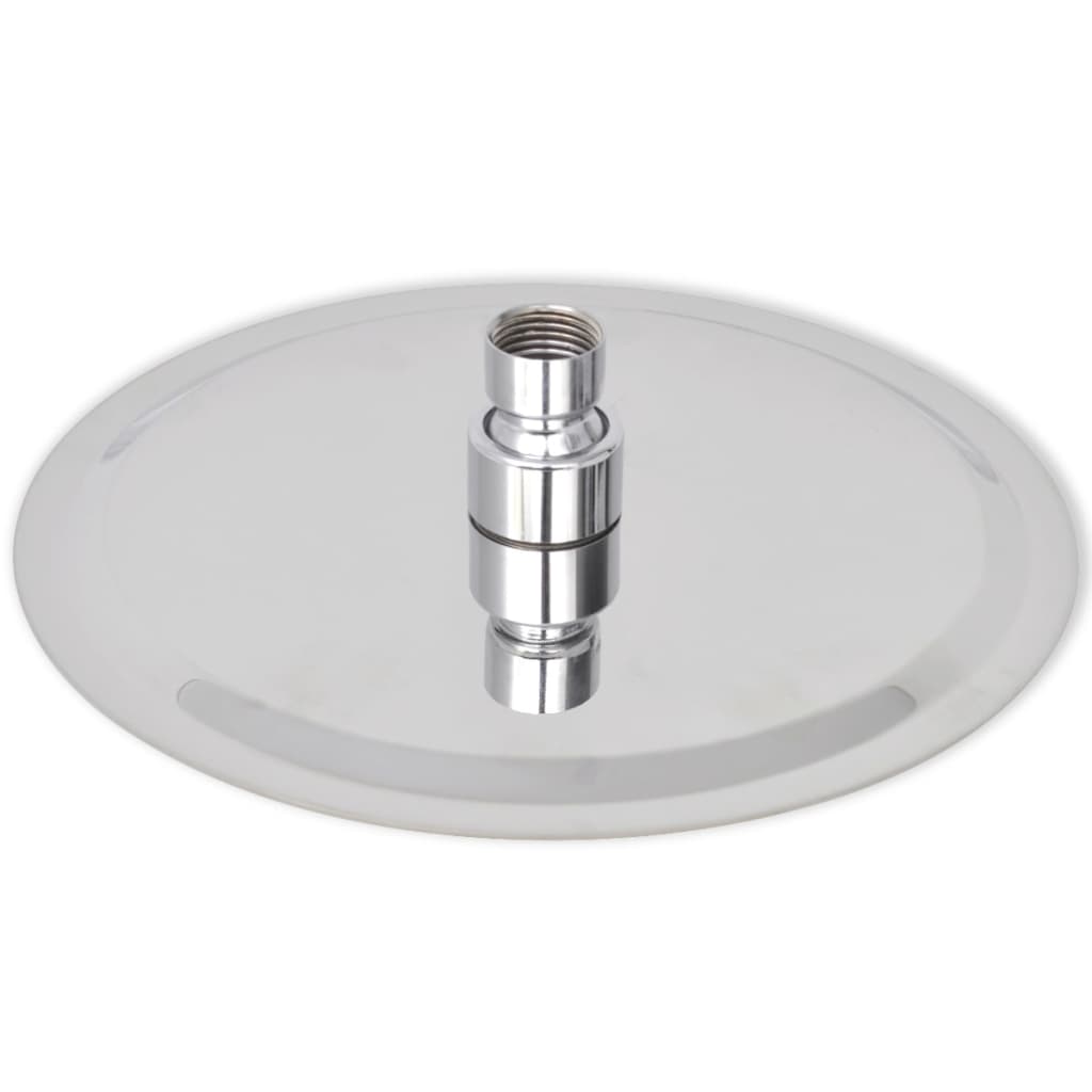 vidaXL Κεφαλή Nτους Βροχή Στρογγυλή 20 εκ. από Ανοξείδωτο Ατσάλι