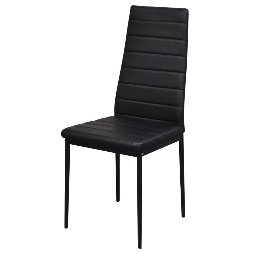 vidaXL Σετ Τραπεζαρίας 7 Τεμαχίων Μαύρο