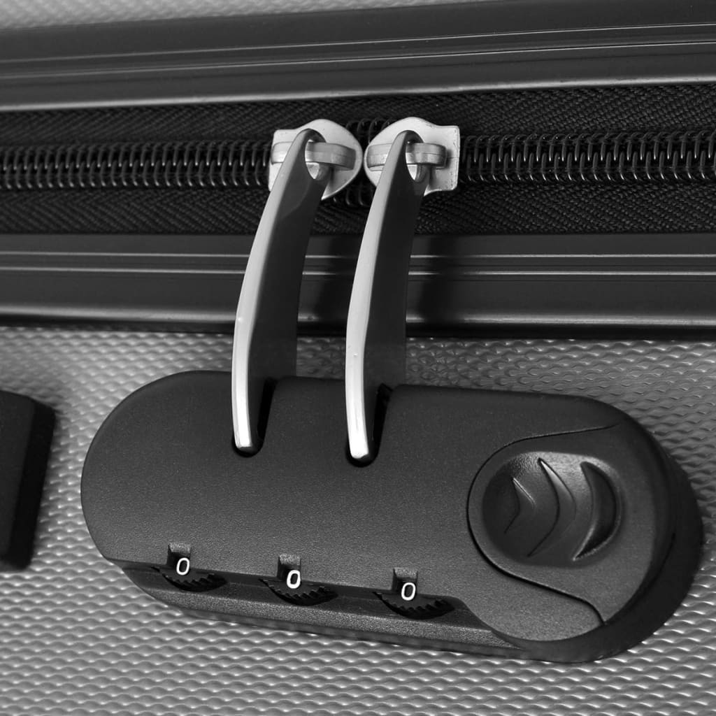 vidaXL Σετ Βαλιτσών Καμπίνας Τροχήλατες 3 Τεμ. Ασημί 45,5/55/66 εκ.