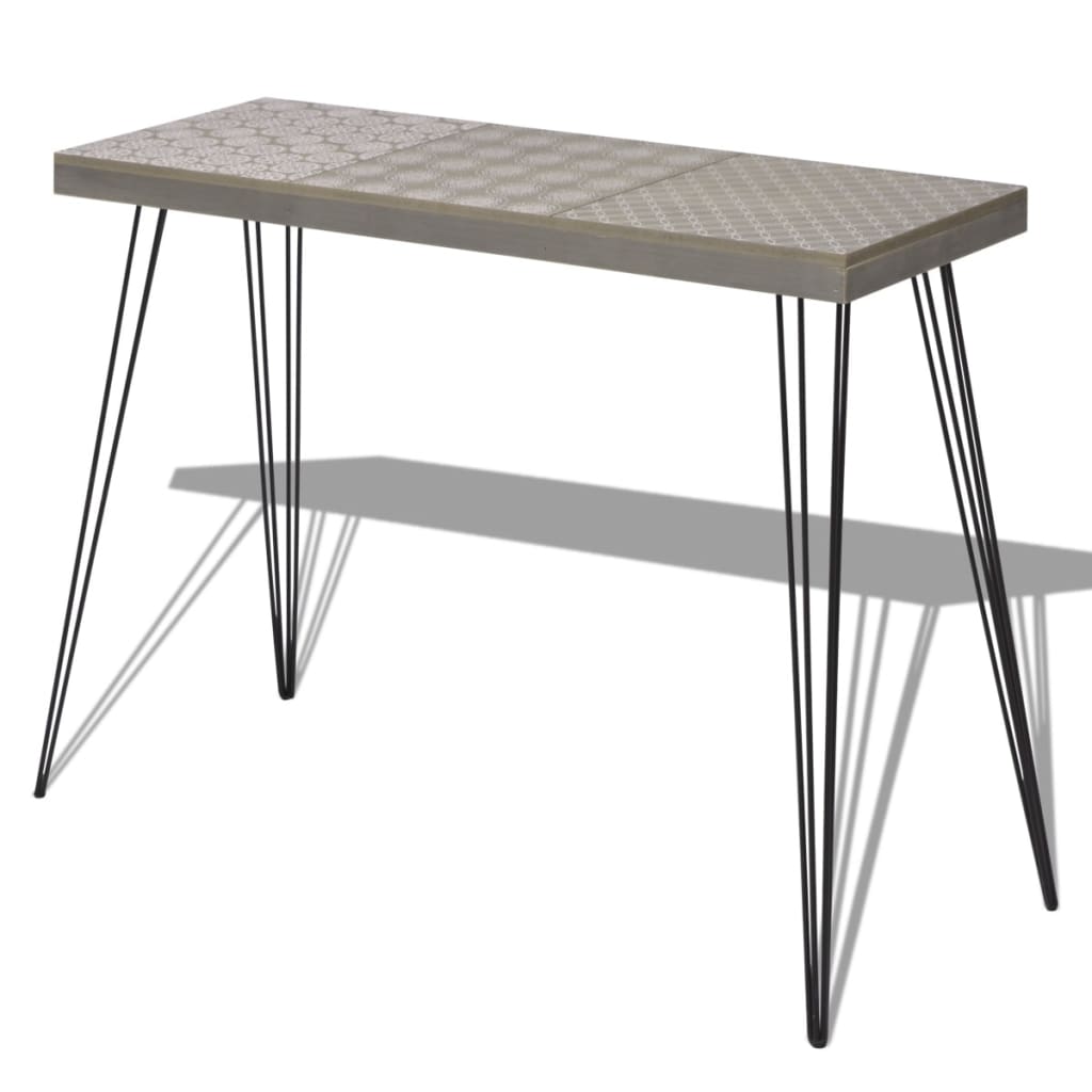 vidaXL Κονσόλα Τραπέζι Γκρι 90 x 30 x 71,5 εκ.