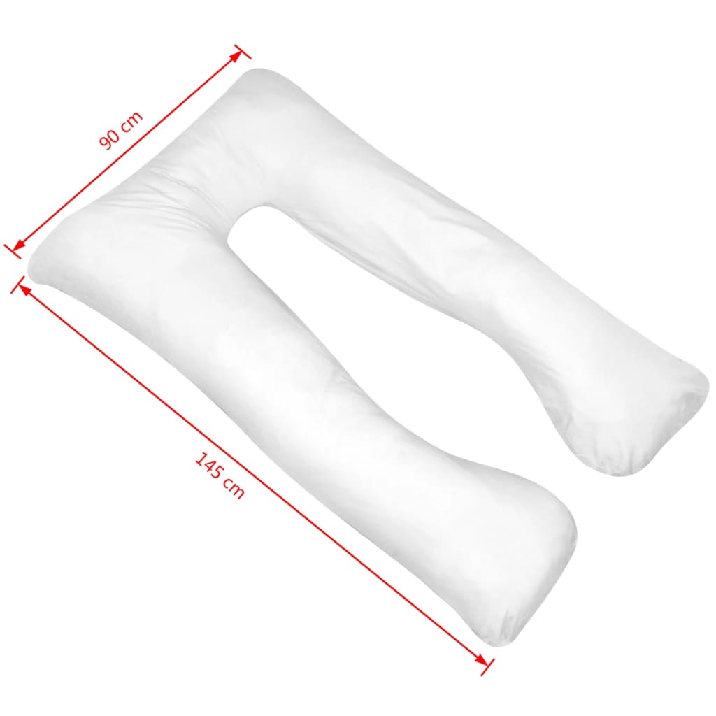 vidaXL Μαξιλάρι Εγκυμοσύνης Λευκό 90 x 145 εκ.