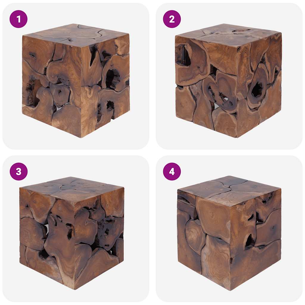 vidaXL Σκαμπό από Μασίφ Ξύλο Teak