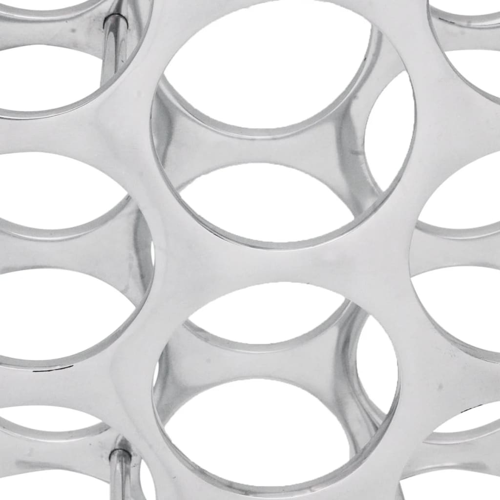 vidaXL Ραφιέρα Κρασιών για 27 Φιάλες Ασημί από Αλουμίνιο