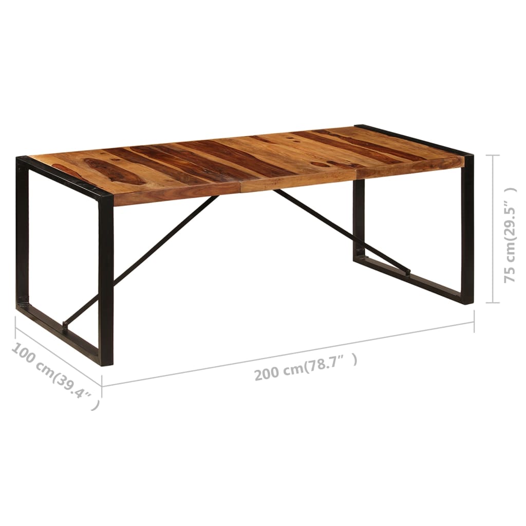 vidaXL Τραπεζαρία 200 x 100 x 75 εκ. από Μασίφ Ξύλο Ακακίας
