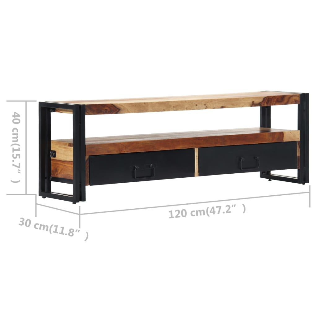 vidaXL Έπιπλο Τηλεόρασης 120 x 30 x 40 εκ. από Μασίφ Ξύλο Ακακίας