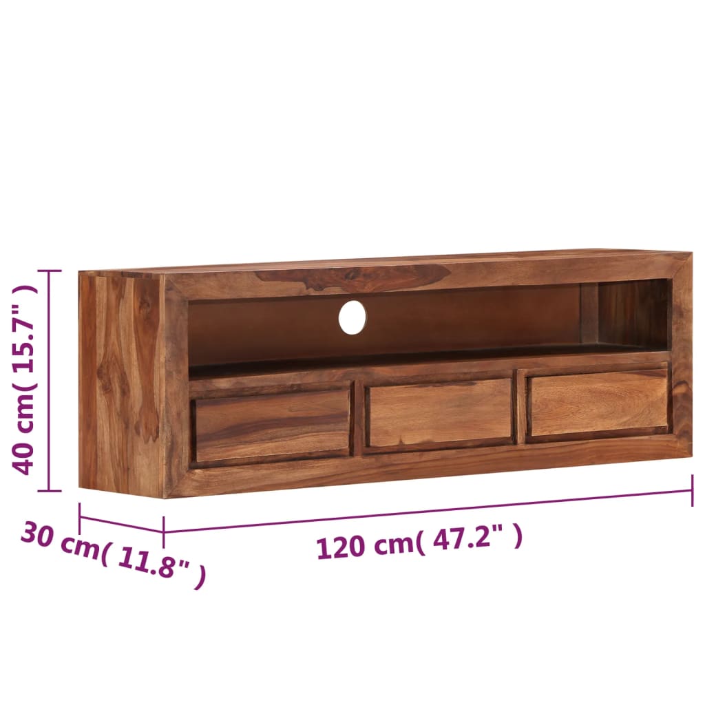 vidaXL Έπιπλο Τηλεόρασης 120 x 30 x 40 εκ. από Μασίφ Ξύλο Ακακίας