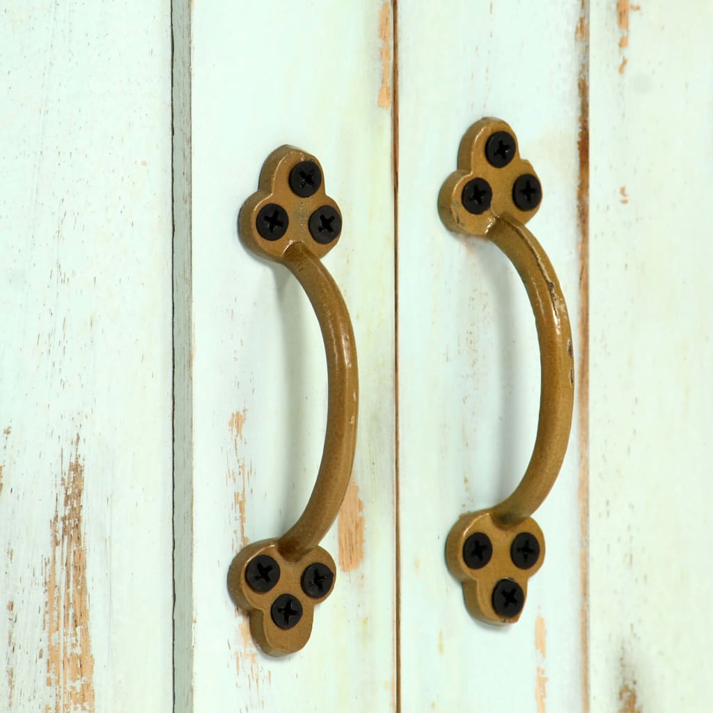 vidaXL Ντουλάπι Γαλάζιο 110 x 35 x 70 εκ. από Μασίφ Ξύλο Μάνγκο