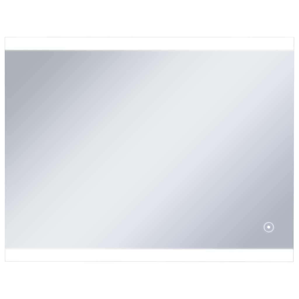 vidaXL Καθρέφτης Μπάνιου Τοίχου με LED/Αισθητήρα Κίνησης 80 x 60 εκ.