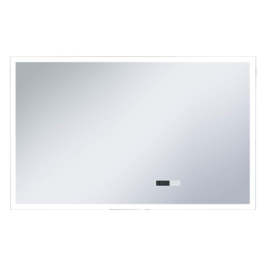 vidaXL Καθρέφτης Μπάνιου με LED/Αισθητήρα Αφής και Οθόνη Ώρας 100x60εκ
