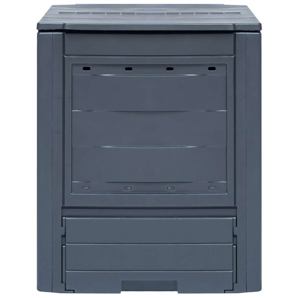 vidaXL Κομποστοποιητής Κήπου Γκρι 60 x 60 x 73 εκ. 260 Λίτρα