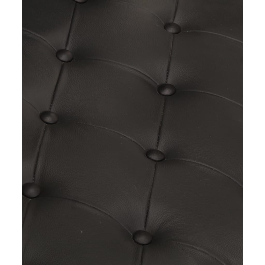 vidaXL Πολυθρόνα Aviator Μαύρη από Γνήσιο Δέρμα