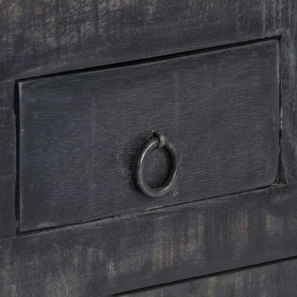 vidaXL Τραπεζάκι Σαλονιού Μαύρο 65 x 65 x 30 εκ. από Μασίφ Ξύλο Μάνγκο