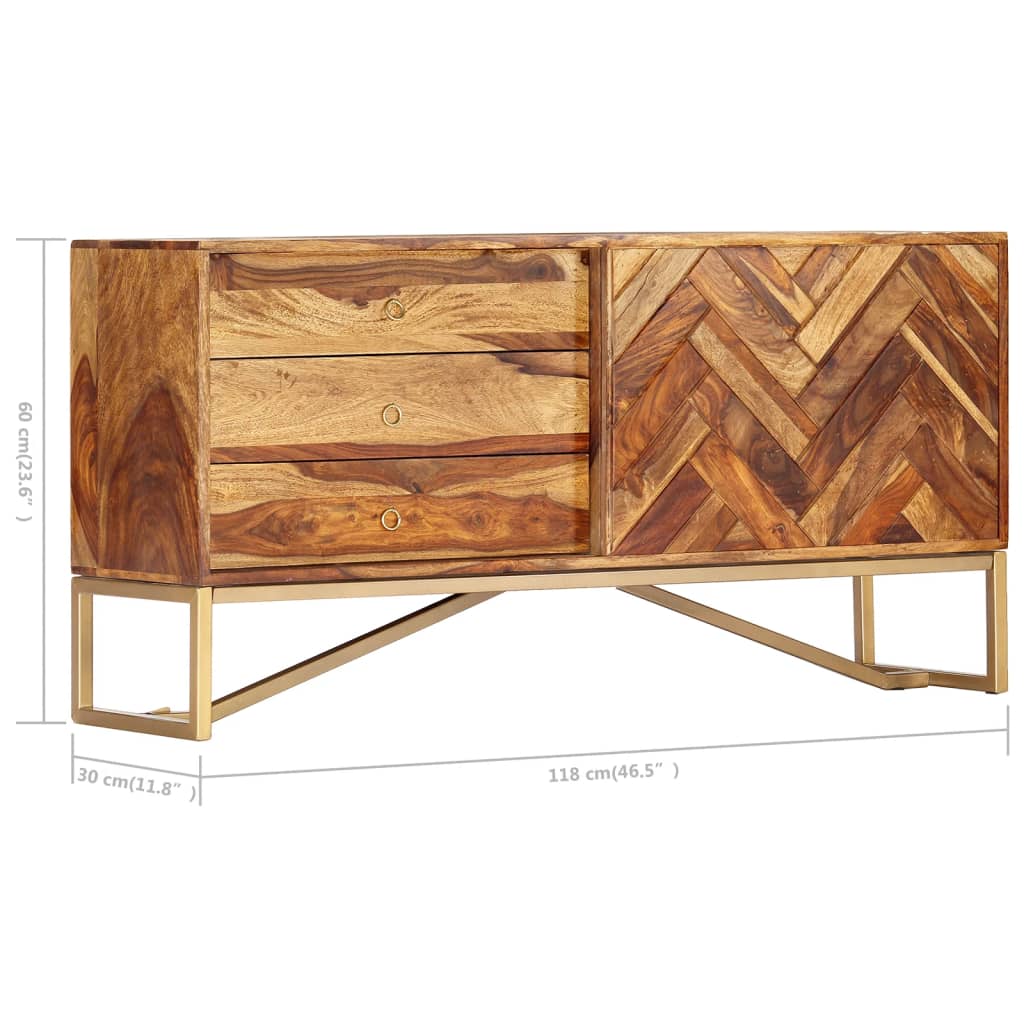 vidaXL Μπουφές 118 x 30 x 60 εκ. από Μασίφ Ξύλο Ακακίας
