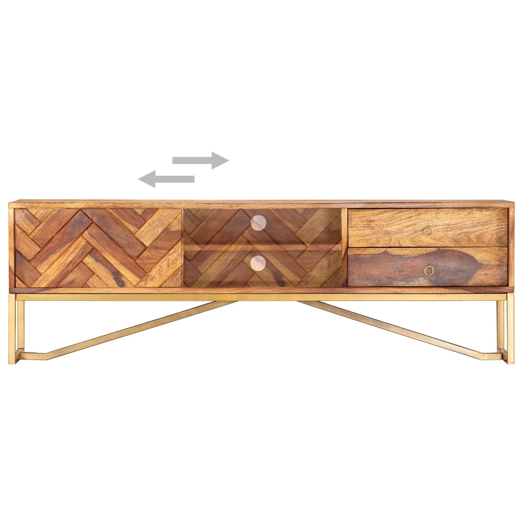 vidaXL Έπιπλο Τηλεόρασης 140 x 30 x 45 εκ. από Μασίφ Ξύλο Ακακίας