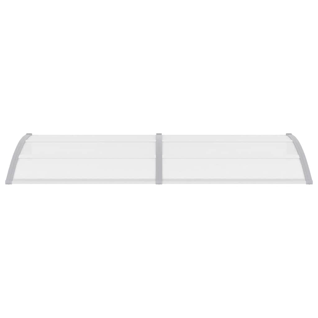 vidaXL Στέγαστρο Πόρτας Γκρι / Διαφανές 240 x 75 εκ. Πολυανθρακικό