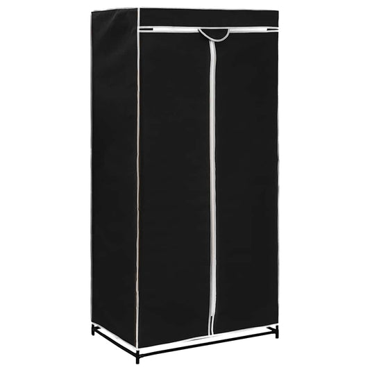vidaXL Ντουλάπα Μαύρη 75x50x160 εκ.