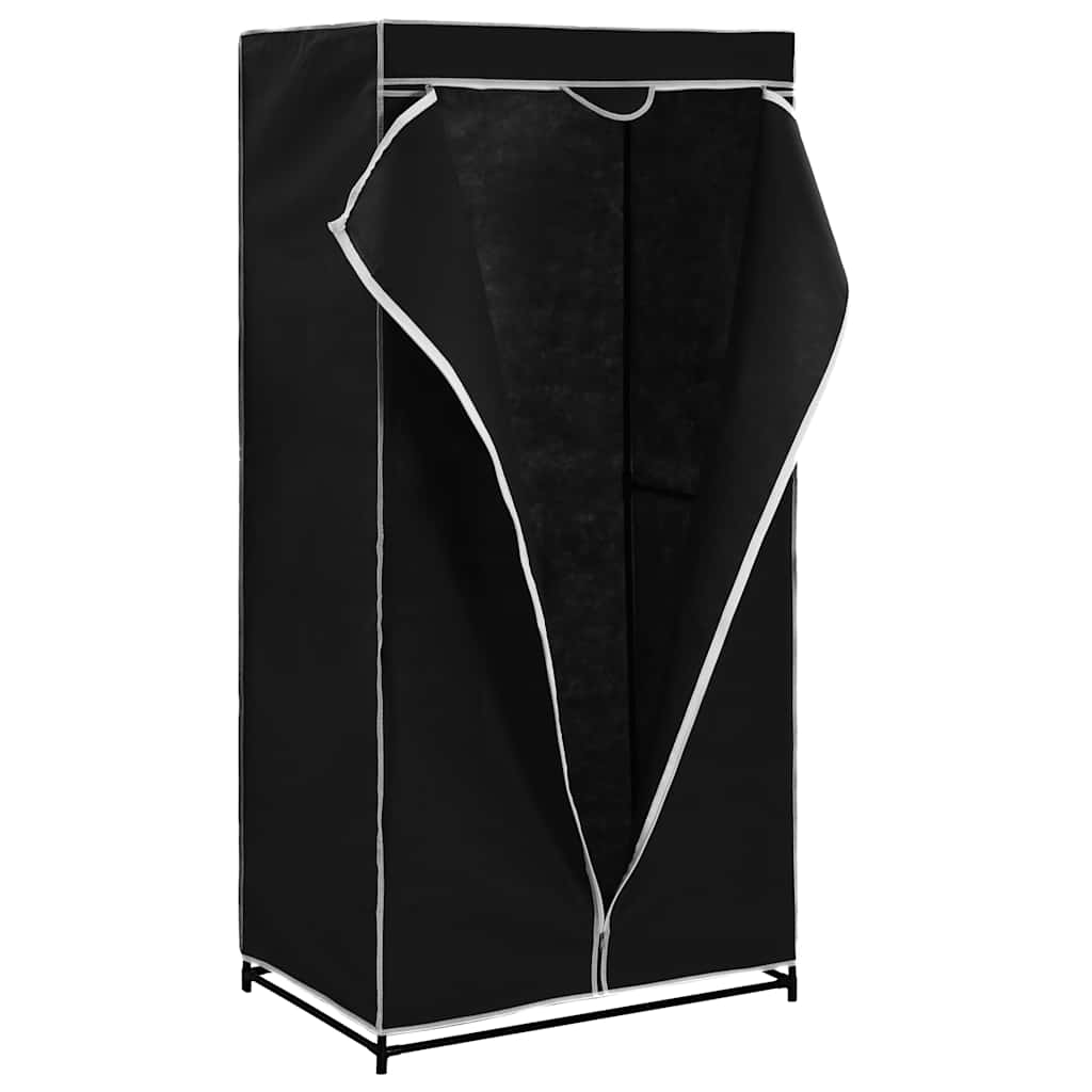 vidaXL Ντουλάπα Μαύρη 75x50x160 εκ.