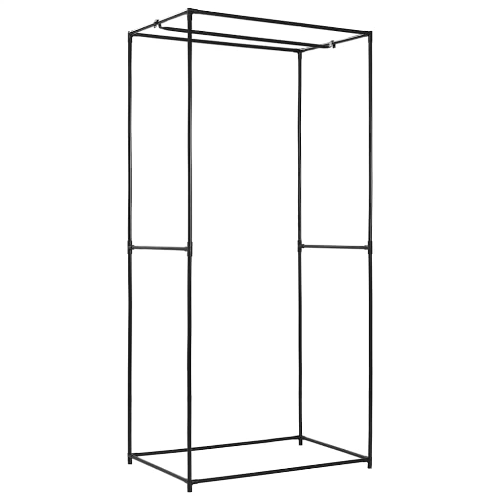 vidaXL Ντουλάπα Μαύρη 75x50x160 εκ.