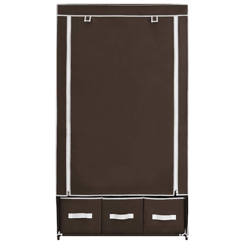 vidaXL Ντουλάπα Καφέ 87x49x159 εκ. Ύφασμα
