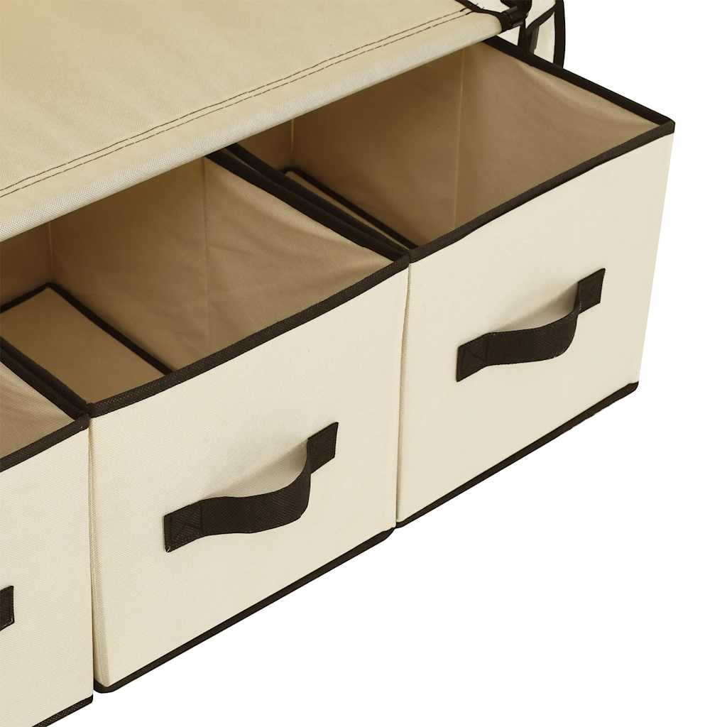 vidaXL Ντουλάπα Κρεμ 87x49x159 εκ. Ύφασμα