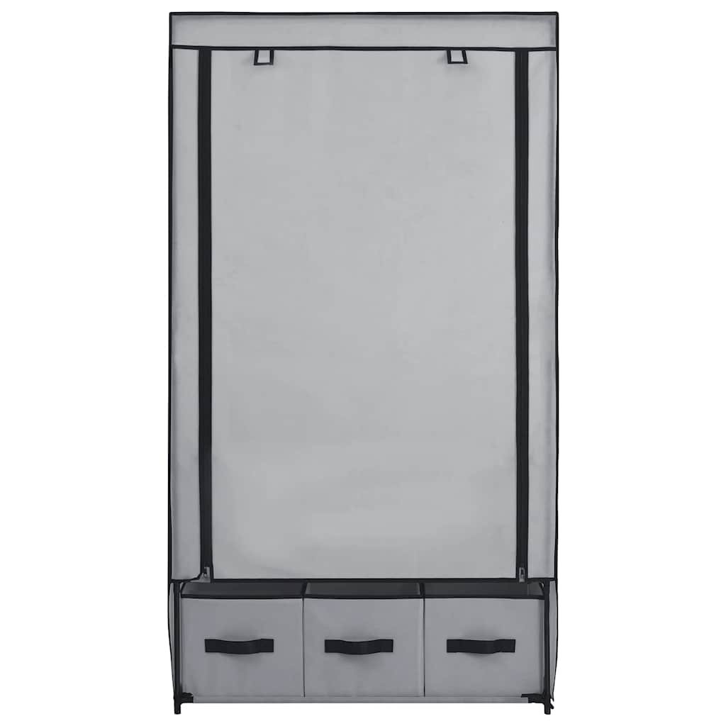 vidaXL Ντουλάπα Γκρι 87x49x159 εκ. Ύφασμα