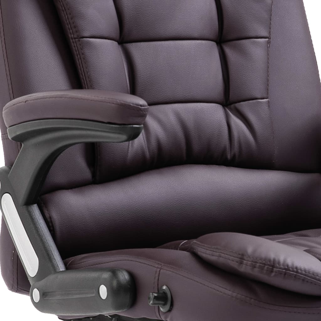 vidaXL Πολυθρόνα Γραφείου Καφέ από Συνθετικό Δέρμα