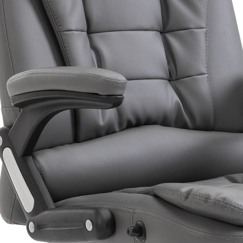 vidaXL Πολυθρόνα Γραφείου Ανθρακί από Συνθετικό Δέρμα