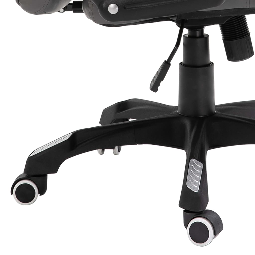 vidaXL Πολυθρόνα Γραφείου Ανθρακί από Συνθετικό Δέρμα