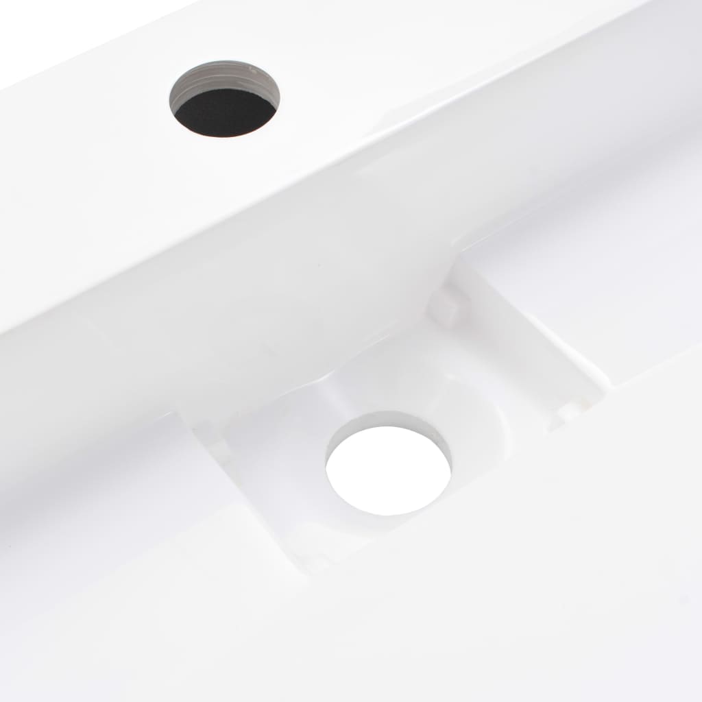 vidaXL Νιπτήρας Λευκός 50x38x13 εκ. Συνθετικός από Τεχνητό Μάρμαρο