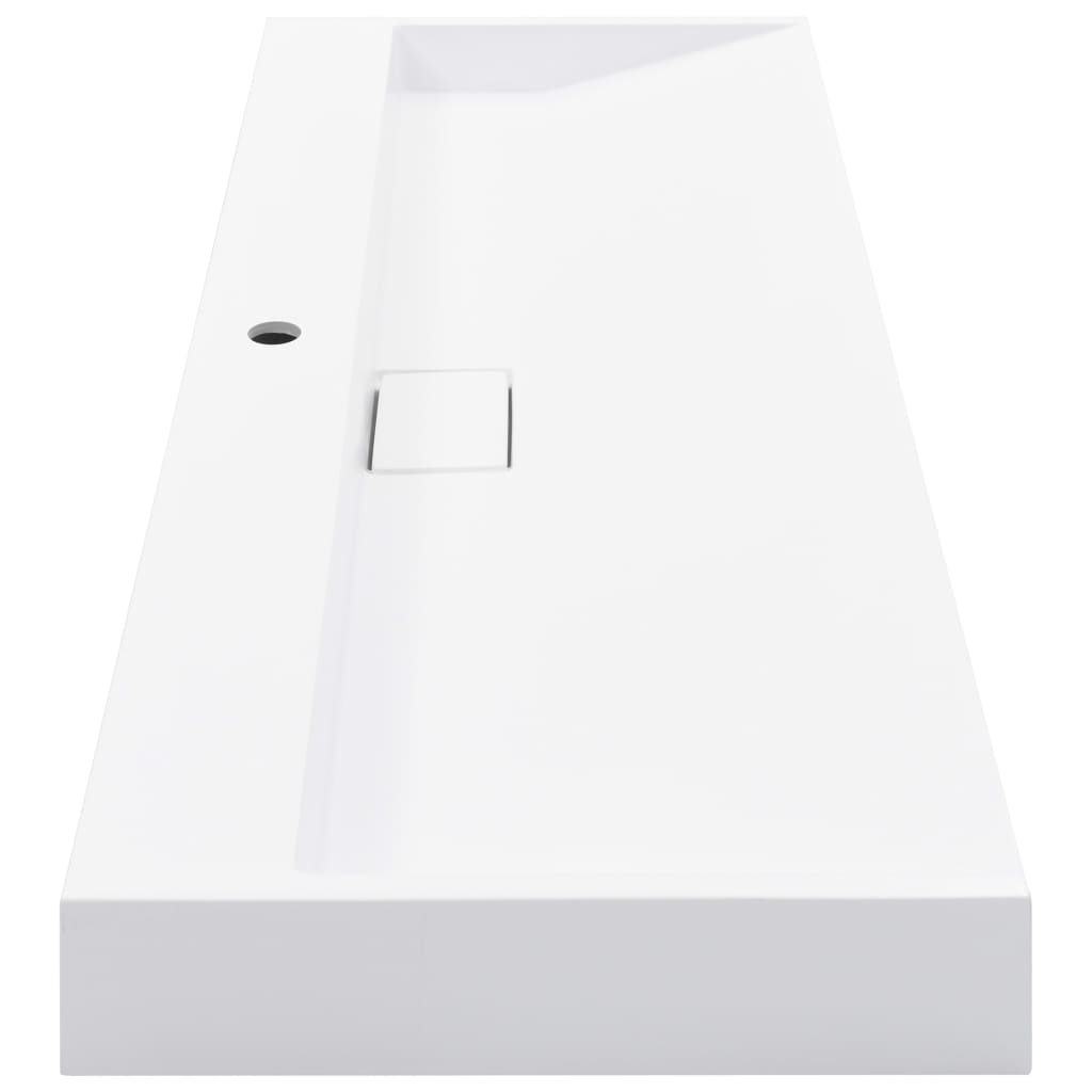 vidaXL Νιπτήρας Λευκός 120x46x11 εκ. Συνθετικός από Τεχνητό Μάρμαρο