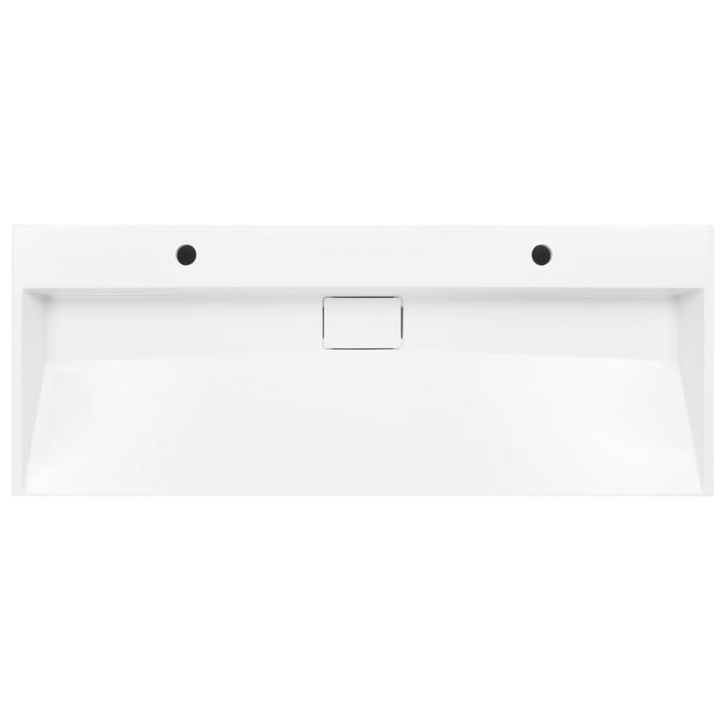 vidaXL Νιπτήρας Λευκός 120x46x11 εκ. Συνθετικός από Τεχνητό Μάρμαρο
