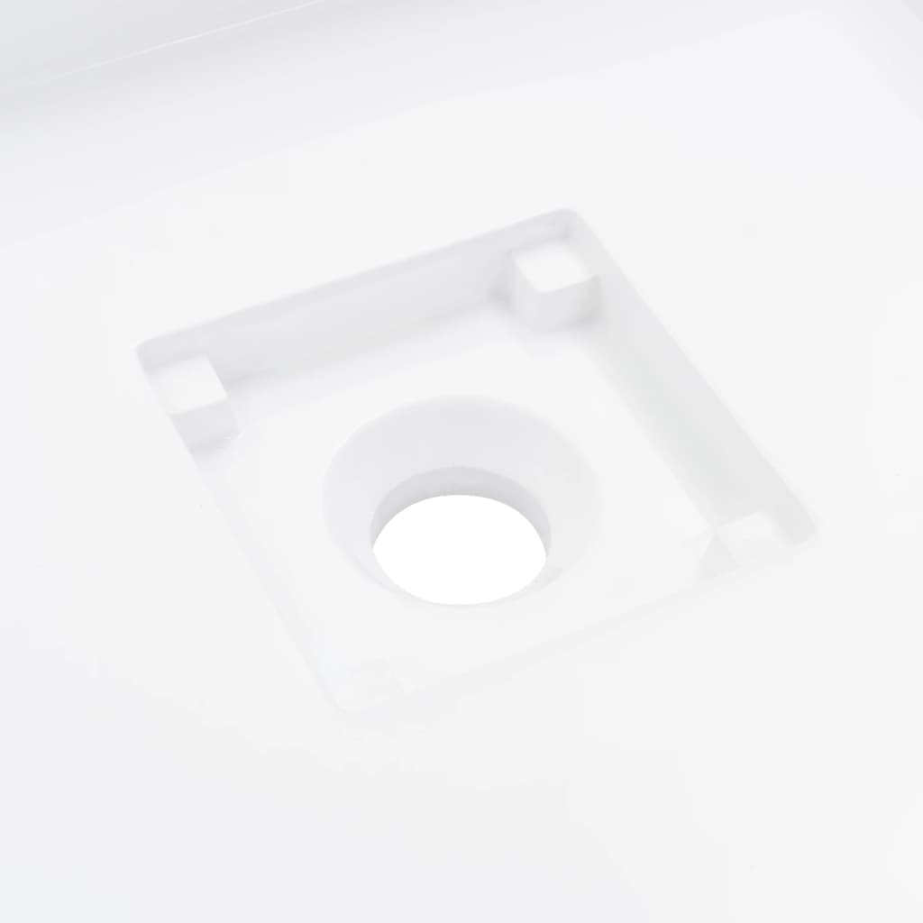 vidaXL Νιπτήρας Λευκός 50x50x12,3 εκ. Συνθετικός από Τεχνητό Μάρμαρο