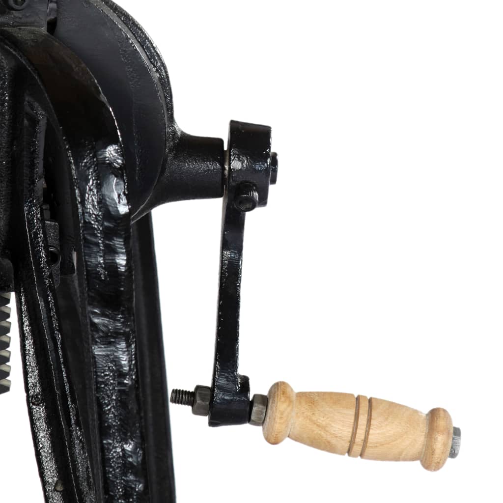 vidaXL Τραπέζι Βοηθητικό 60x(46-63) εκ. Μασίφ Ξύλο Μάνγκο/Χυτοσίδηρος