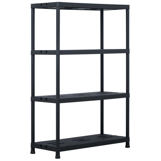 vidaXL Ραφιέρες 2 τεμ. Μαύρες 220 κ. 90 x 40 x 138 εκ. Πλαστικές