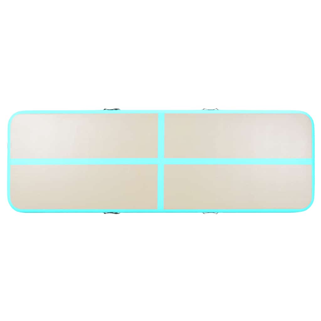 vidaXL Στρώμα Ενόργανης Φουσκωτό Πράσινο 400x100x10 εκ PVC με Τρόμπα