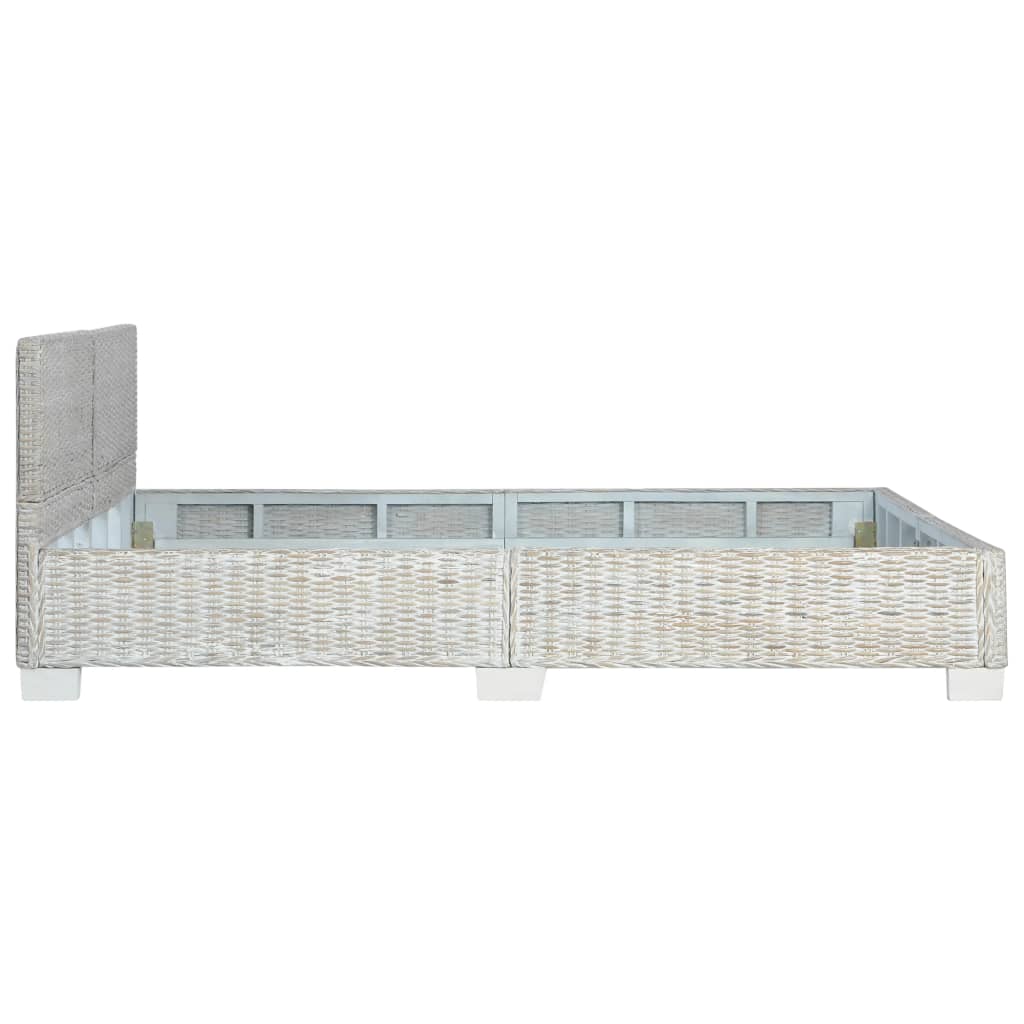 vidaXL Πλαίσιο Κρεβατιού Γκρι 160 x 200 εκ. από Φυσικό Ρατάν