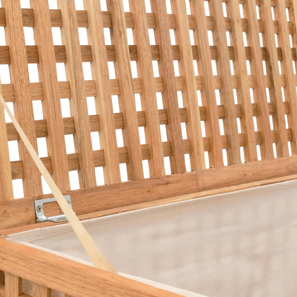 vidaXL Καλάθι/Μπαούλο Απλύτων 77,5x37,5x46,5 εκ. Μασίφ Ξύλο Καρυδιάς