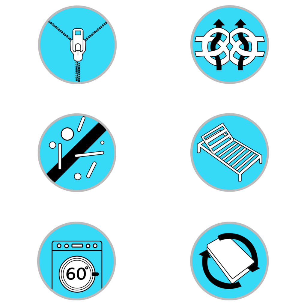 vidaXL Στρώμα με 7 Ζώνες Ανεξάρτητα Ελατήρια 120x200 εκ. / 20 εκ. H3