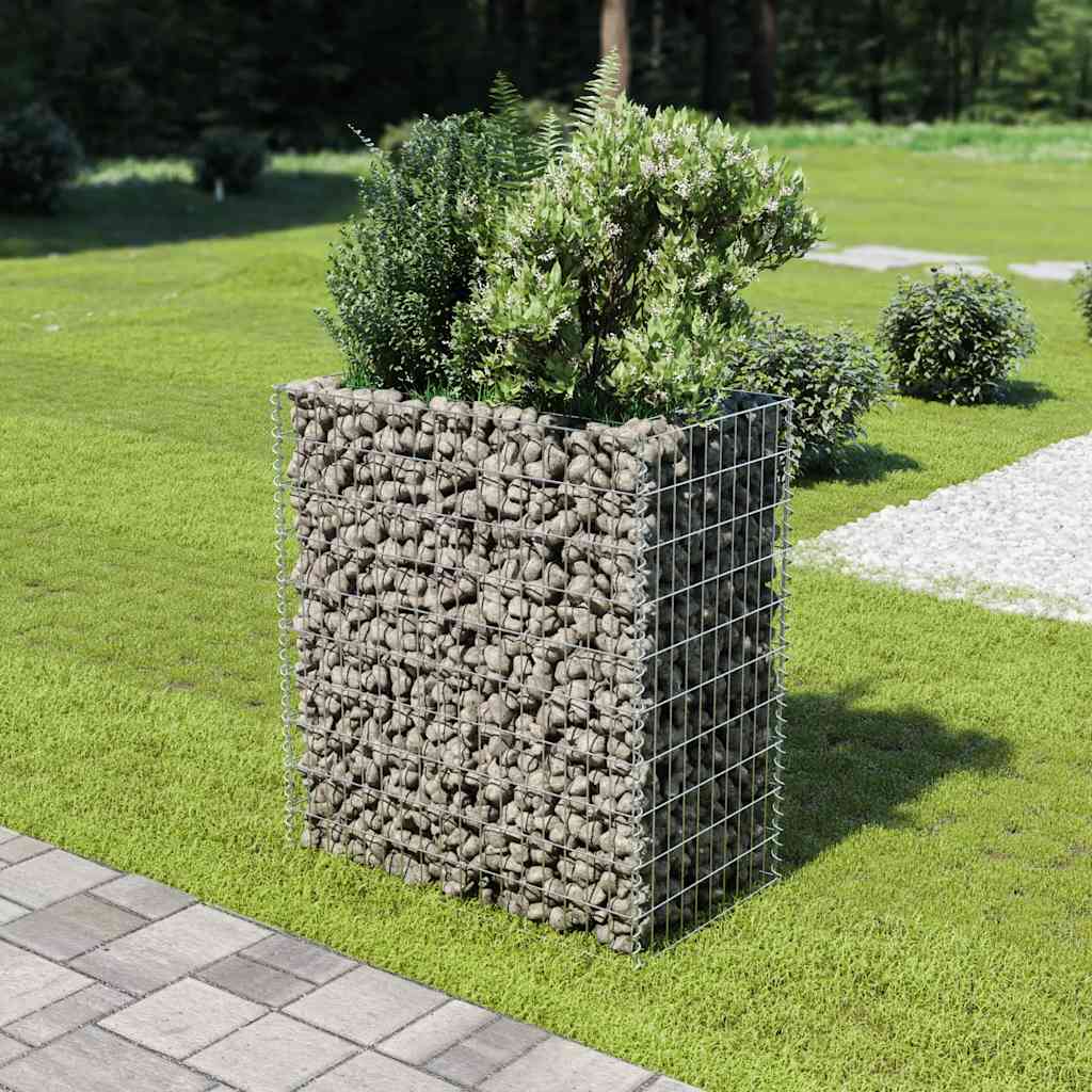vidaXL Συρματοκιβώτιο-Γλάστρα Υπερυψωμένη 90x50x100 εκ. Γαλβ. Χάλυβας